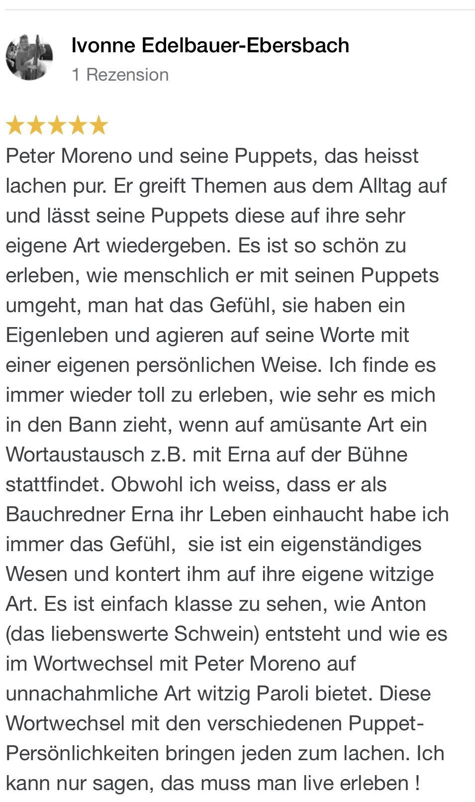 bauchredner moreno referenzen rezensionen 15
